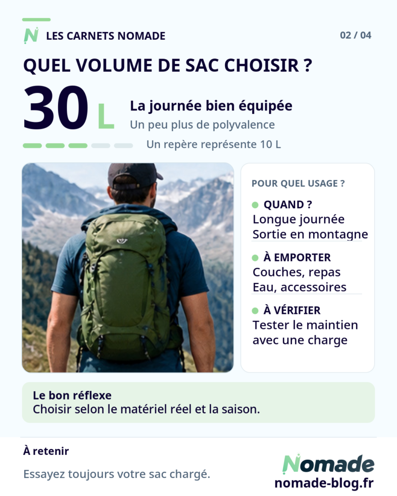 Sac à dos de randonnée de 30 litres pour des sorties polyvalentes
